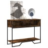 Table console chêne fumé 100x35x74,5 cm bois d'ingénierie 627760627760