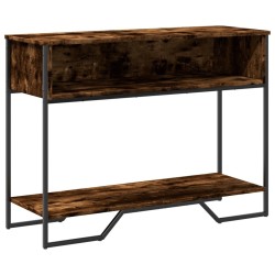 Table console chêne fumé 100x35x74,5 cm bois d'ingénierie 627760627760