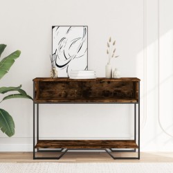 Table console chêne fumé 100x35x74,5 cm bois d'ingénierie 627760627760