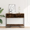Table console chêne fumé 100x35x74,5 cm bois d'ingénierie 627760627760