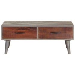 Table basse Gris 100x60x40 cm Bois massif de manguier brut 627763627763
