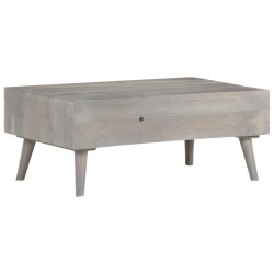 Table basse Gris 100x60x40 cm Bois massif de manguier brut 627763627763