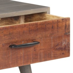Table basse Gris 100x60x40 cm Bois massif de manguier brut 627763627763