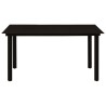 Table à dîner de jardin Noir 150x80x74 cm Acier et verre 627766627766