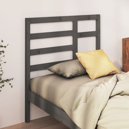 Tête de lit Gris 96x4x104 cm Bois massif de pin 627772627772