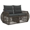 Ensemble de canapé de jardin 3 pcs Gris et Gris foncé polyrotin 627773627773