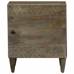 Tables chevet 2 pcs gris clair 40x33x46 cm bois manguier solide 627777627777