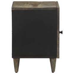 Tables chevet 2 pcs gris clair 40x33x46 cm bois manguier solide 627777627777