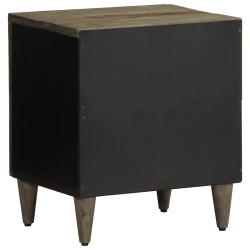 Tables chevet 2 pcs gris clair 40x33x46 cm bois manguier solide 627777627777