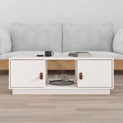 Table basse Blanc 100x50x35 cm Bois massif de pin 627778627778