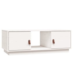 Table basse Blanc 100x50x35 cm Bois massif de pin 627778627778