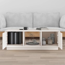 Table basse Blanc 100x50x35 cm Bois massif de pin 627778627778