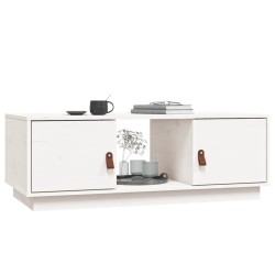 Table basse Blanc 100x50x35 cm Bois massif de pin 627778627778