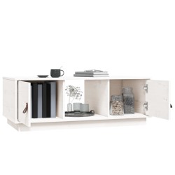 Table basse Blanc 100x50x35 cm Bois massif de pin 627778627778