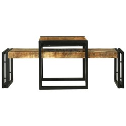 Table basse 2 pcs Marron 48 x 40 x 40 cm Bois de mangue massif 627782627782