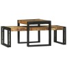 Table basse 2 pcs Marron 48 x 40 x 40 cm Bois de mangue massif 627782627782
