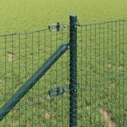 Clôture en fil soudé avec pointes 50 x 0,4 m Vert Maille 627784627784