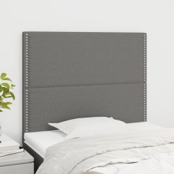 Tête de lit Gris foncé 100x5x118/128 cm Tissu 627787627787