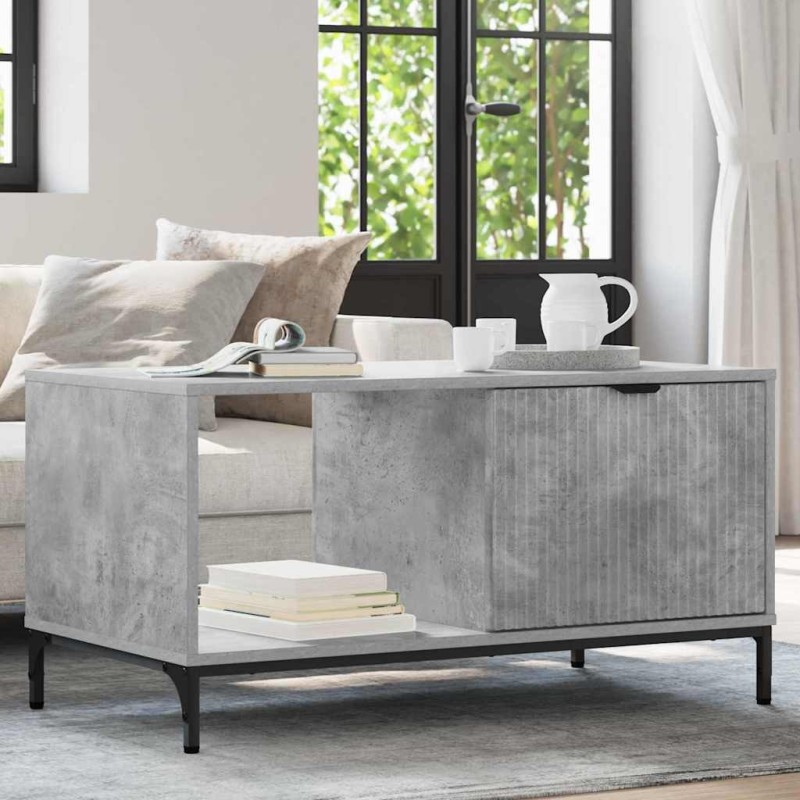 Table basse Gris béton 90 x 49 x 46 cm Bois d'ingénierie 627788627788