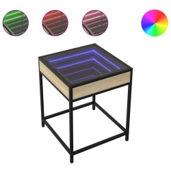 Table de chevet avec LED infini chêne sonoma 40x40x51 cm 627791627791