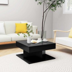 Table basse Noir 57x57x30 cm Bois d'ingénierie 627792627792