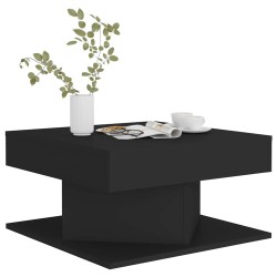 Table basse Noir 57x57x30 cm Bois d'ingénierie 627792627792