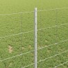 Clôture sauvage extérieure avec poteaux 25 x 1 m Argenté Maille 627795627795