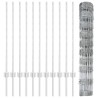 Clôture sauvage extérieure avec poteaux 25 x 1 m Argenté Maille 627796627796