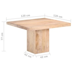 Table de salle à manger 120x120x77 cm Bois de manguier massif 627804627804