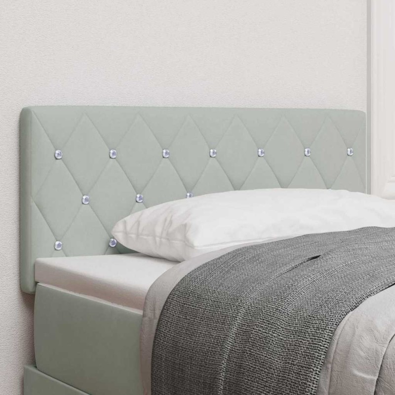 Tête de lit LED avec bandes LED Gris clair 90 cm Velours 627807627807