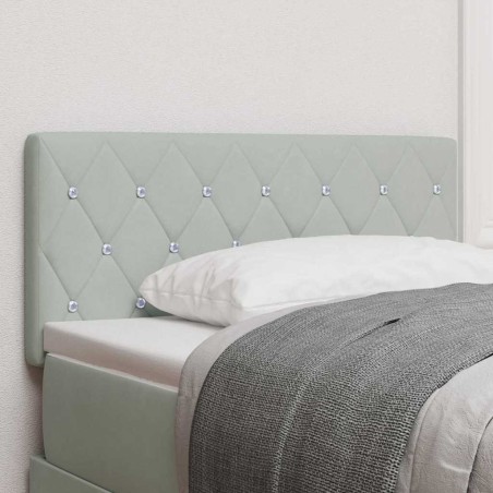 Tête de lit LED avec bandes LED Gris clair 90 cm Velours 627807627807