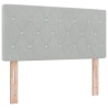 Tête de lit LED avec bandes LED Gris clair 90 cm Velours 627807627807