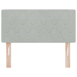 Tête de lit LED avec bandes LED Gris clair 90 cm Velours 627807627807