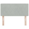 Tête de lit LED avec bandes LED Gris clair 90 cm Velours 627807627807