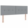 Tête de lit LED avec bandes LED Gris clair 144 cm tissu 627809627809