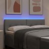 Tête de lit LED avec bandes LED Gris clair 144 cm tissu 627809627809