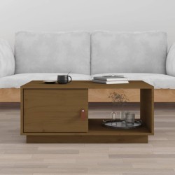 Table basse Marron miel 80x50x35,5 cm Bois massif de pin 627810627810