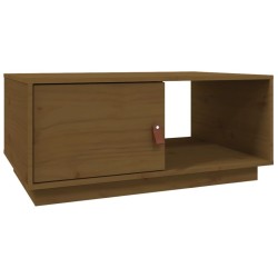 Table basse Marron miel 80x50x35,5 cm Bois massif de pin 627810627810