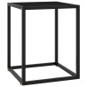 Table basse Noir avec verre noir 40x40x50 cm 627813627813