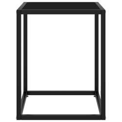 Table basse Noir avec verre noir 40x40x50 cm 627813627813