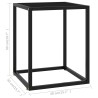 Table basse Noir avec verre noir 40x40x50 cm 627813627813