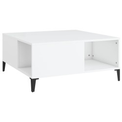 Table basse blanc 80x80x36,5 cm bois d'ingénierie 627814627814