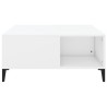 Table basse blanc 80x80x36,5 cm bois d'ingénierie 627814627814