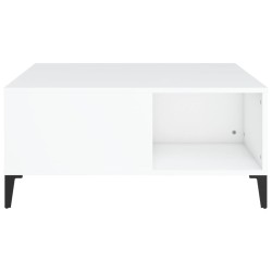 Table basse blanc 80x80x36,5 cm bois d'ingénierie 627814627814