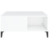 Table basse blanc 80x80x36,5 cm bois d'ingénierie 627814627814