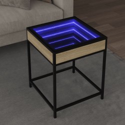 Table basse avec LED Infinity chêne sonoma 40x40x51 cm 627815627815
