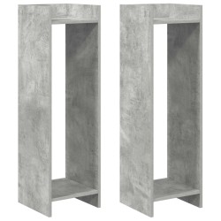 Support de Plante 2 pc Gris Béton 30 x 30 x 100 cm 627818627818