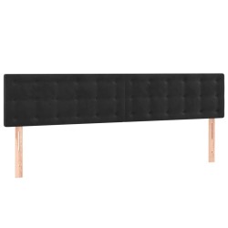 Têtes de lit Noir 200 x 5 x 78/88 cm Velours 627819627819