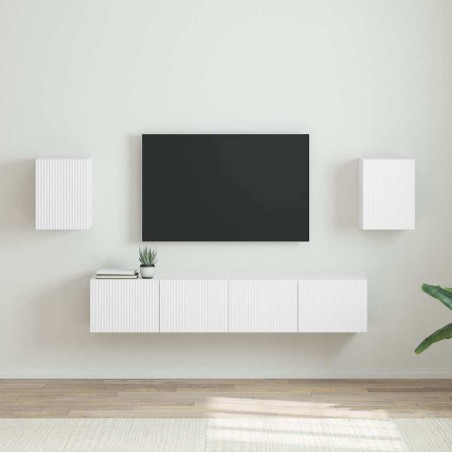 Meuble TV mural 2 pcs Blanc 30 x 31 x 40 cm Bois d'ingénierie 627822627822