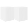 Meuble TV mural 2 pcs Blanc 30 x 31 x 40 cm Bois d'ingénierie 627822627822